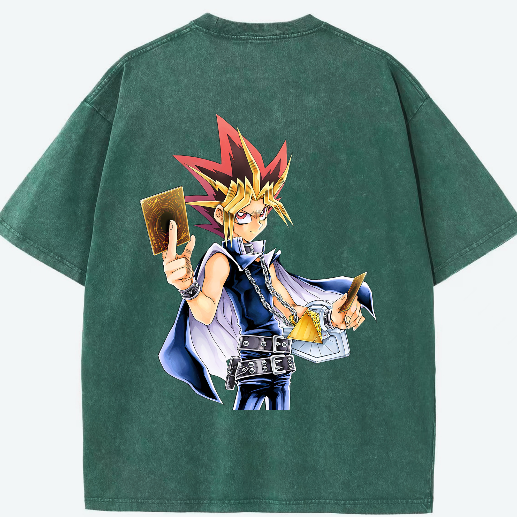 （画像用） 遊☆戯☆王 Yu-Gi-Oh! 綿100% ヴィンテージ風 半袖Tシャツ（背面プリント）
